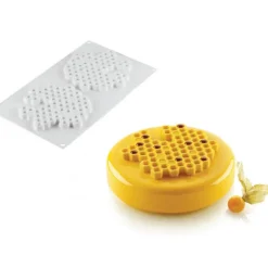 Moule Silicone Décor Miel Ø 14 cm x H 1 cm (x2) Silikomart Professional