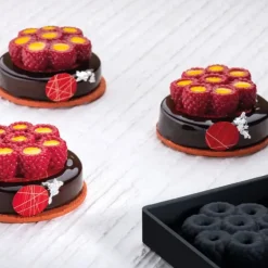 Moule Silicone Décor Mini Framboises Ø 6,2 cm x H 2,1 cm (x8) Pavoni