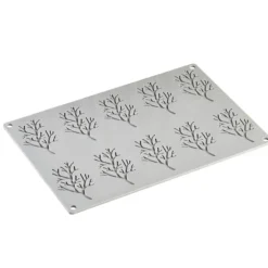 Moule Silicone Gourmand Bois 7,8 x 4,8 x H 0,2 cm (x10) Pavoni