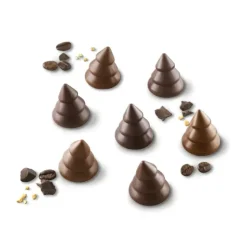 Moule Silicone Mini Sapin Chocolat Ø 2,8 x H 3 cm Easy Choc (x15) Silikomart