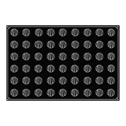 Moule Silicone Mini-Rond Rayé Ø 3,5 cm x H 3 cm (x54) Pavoflex