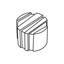 Moule Silicone Mini-Rond Rayé Ø 3,5 cm x H 3 cm (x54) Pavoflex