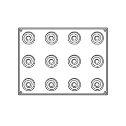 Moule Silicone Over Ø 6,5 cm x H 5 cm (x12) Pavoflex