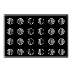 Moule Silicone Rond Rayé Ø 6 cm x H 4,5 cm (x24) Pavoflex