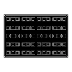 Moule Silicone Tricube 12 x 3,2 cm x H 3,2 cm (x25) Pavoflex