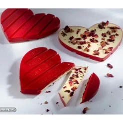 Moule Tablette Chocolat Cœur 12,5 x 11 cm (x2) Chocolate World