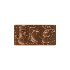 Moule Tablette Chocolat Père Noël, Renne et Bonhomme de Neige 15,4 x 7,7 cm Pavoni