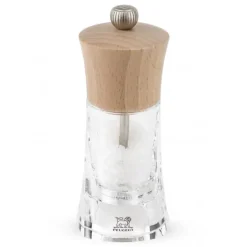 Moulin à Sel Oléron 14 cm Transparent-Bois Naturel Peugeot