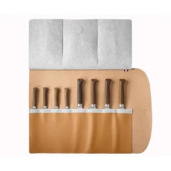 Natte pour 8 Couteaux en Cuir Collection France Opinel