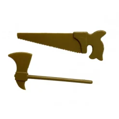 Outils Haches et Scies Or Mat x100