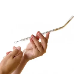 Paille Réutilisable en Verre 23cm courbée x4 HALM