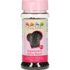 Perles de sucre Noir Brillant 80g Funcakes