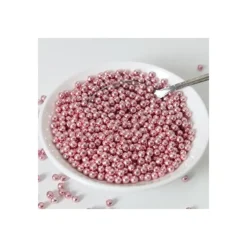 Perles de sucre Rose Métallique 80g Funcakes