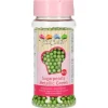 Perles de sucre Vert Métallique 80 g Funcakes