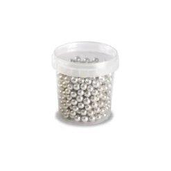 Perles en Sucre Argent Métallisé Ø 6 mm 120 g Pavoni