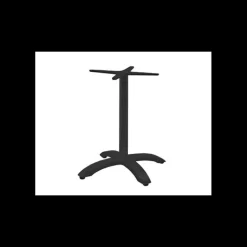 Pied de Table Base 4 Branches en Métal Noir Athena Lyrose