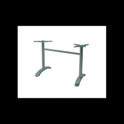 Pied de Table Double en Métal Gris Aluminium Athena Lyrose