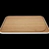 Planche à Découper Bambou avec Rigole 35 x 25 cm Blanc Pebbly