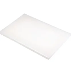 Planche à Découper 40x30 cm H 2cm Polyéthylène Blanc