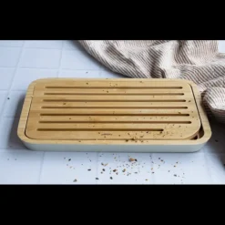 Planche à Pain Crème en Bambou 27 x 17 cm Pebbly