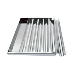 Plaque à Bûchettes 6 Gouttières Fer Blanc 60x40 cm