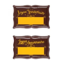 Plaque Chocolat Joyeux Anniversaire à Graver x18 Florensuc