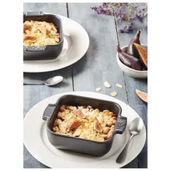 Plat à Four Carré en Céramique Appolia 18 cm Ardoise Peugeot