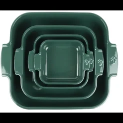 Plat à Four Carré en Céramique Appolia 36 cm Vert Forêt Peugeot