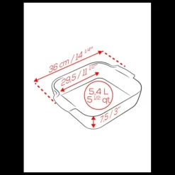 Plat à Four Carré en Céramique Appolia 36 cm Vert Forêt Peugeot