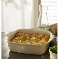 Plat à Four Carré en Céramique 28 x 24 cm Argile Emile Henry