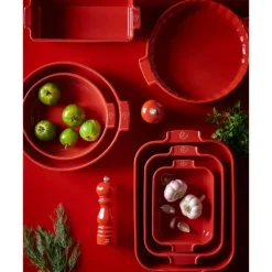 Plat à Four Rectangulaire en Céramique Appolia 40 cm Rouge Peugeot