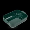Plat à Four Rectangulaire en Céramique Appolia 25 cm Vert Forêt Peugeot