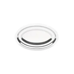Plat Inox Ovale 34 x 23 cm