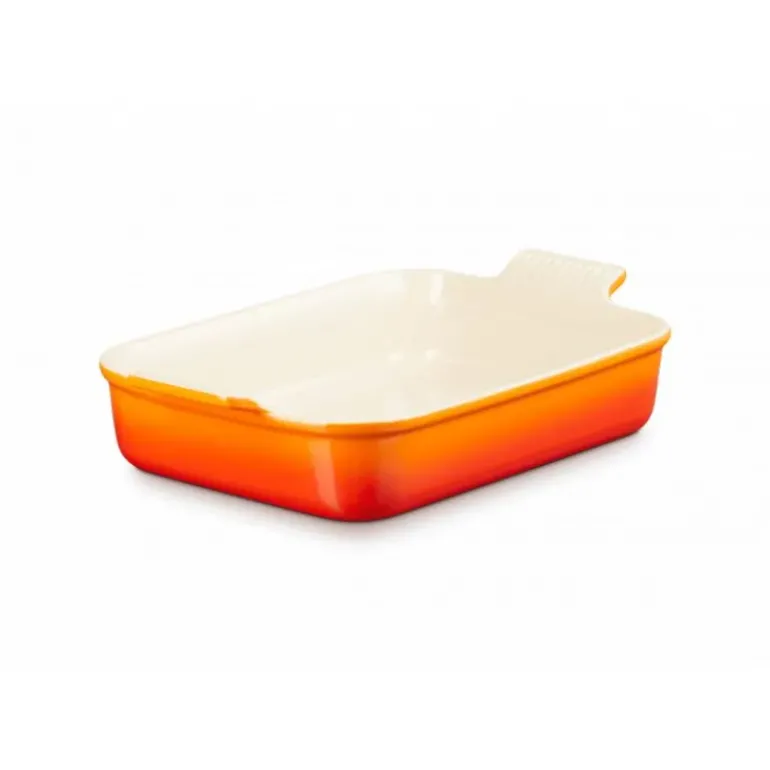 Plat Rectangulaire Héritage en Céramique 32 cm Volcanique Le Creuset Tradition