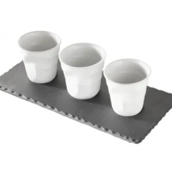 Plateau Rectangulaire 3 encoches Ardoise 25 x 12 cm Basalt Revol