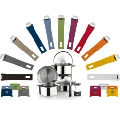 Poêle Mutine Ovale Ø 35 cm Manche Amovible Anti-Adhésive Inox Cristel