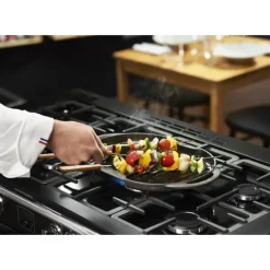 Poêle-gril en Fonte rectangulaire 28 x 24 cm Noir Mat Chasseur