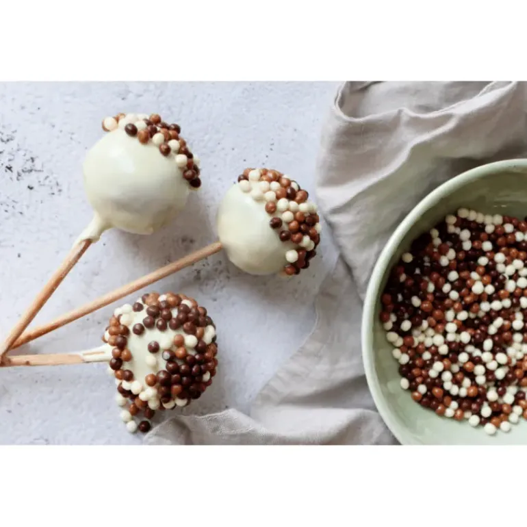 Pot de Décors en Perles Or et au 3 Chocolats 50 g ScrapCooking