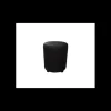 Pouf Rond en Simili Cuir Noir Lisbonne 2imahl