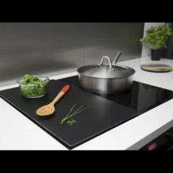 Protection Plaque de Cuisson en Verre 50 x 28 cm Noir Pebbly