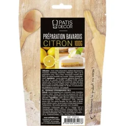 Préparation Bavarois Gel Citron 100 g Patisdécor