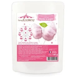 Préparation sucrée pour barbe à papa rose