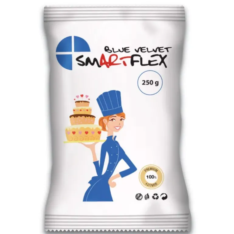 Pâte à Sucre Bleu Blue Velvet 250g Smartflex