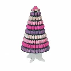 Pyramide à Macaron vertical 10 plateaux amovibles - Version Noire