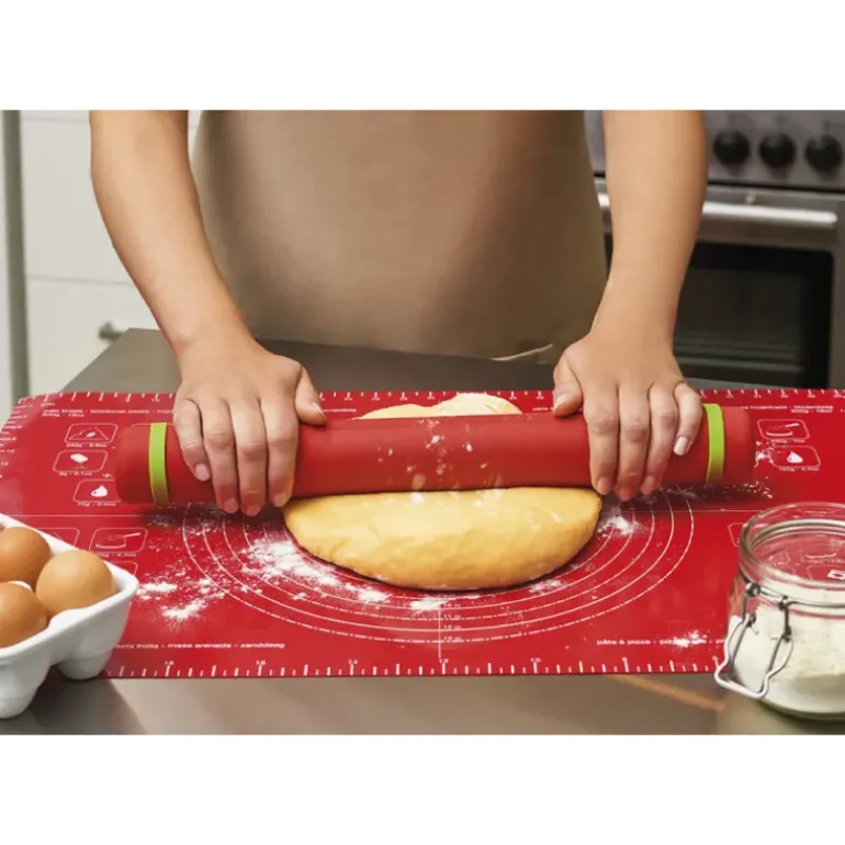 Rouleau à Pâtisserie ajustable rouge 41 cm