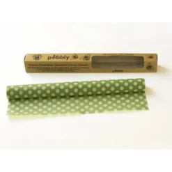 Rouleau Emballage Alimentaire Cire Abeille Pois Vert 30 x 100 cm Pebbly
