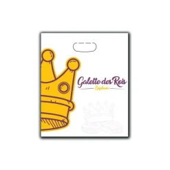 Sac à Galette Ingraissable 35x40cm Motif Couronne x100