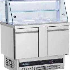 Saladette 245 L 2 Portes Inox pour 3 Bacs GN1/1 Inomak