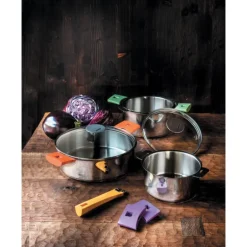 Sauteuse Mutine Ø 24 cm Manche Amovible Anti-Adhésive Inox Cristel