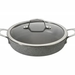 Sauteuse Pierre 28 cm avec couvercle et poignées Salina Granitium Ballarini